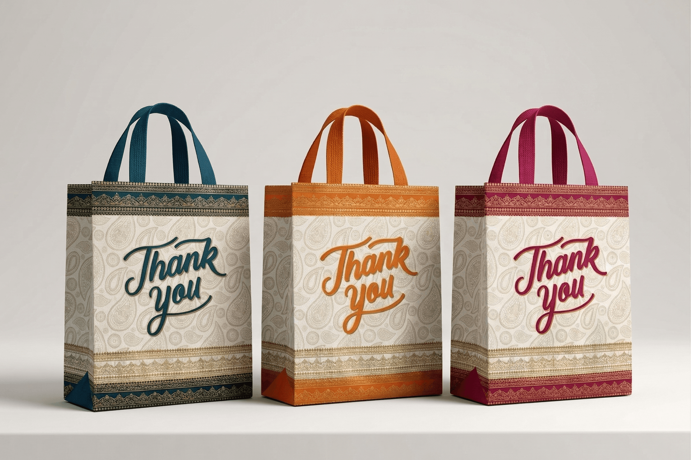Designer PVC Wedding Return Gift Bags (9x7x3 Inches) | Multi-Color Gift Bags