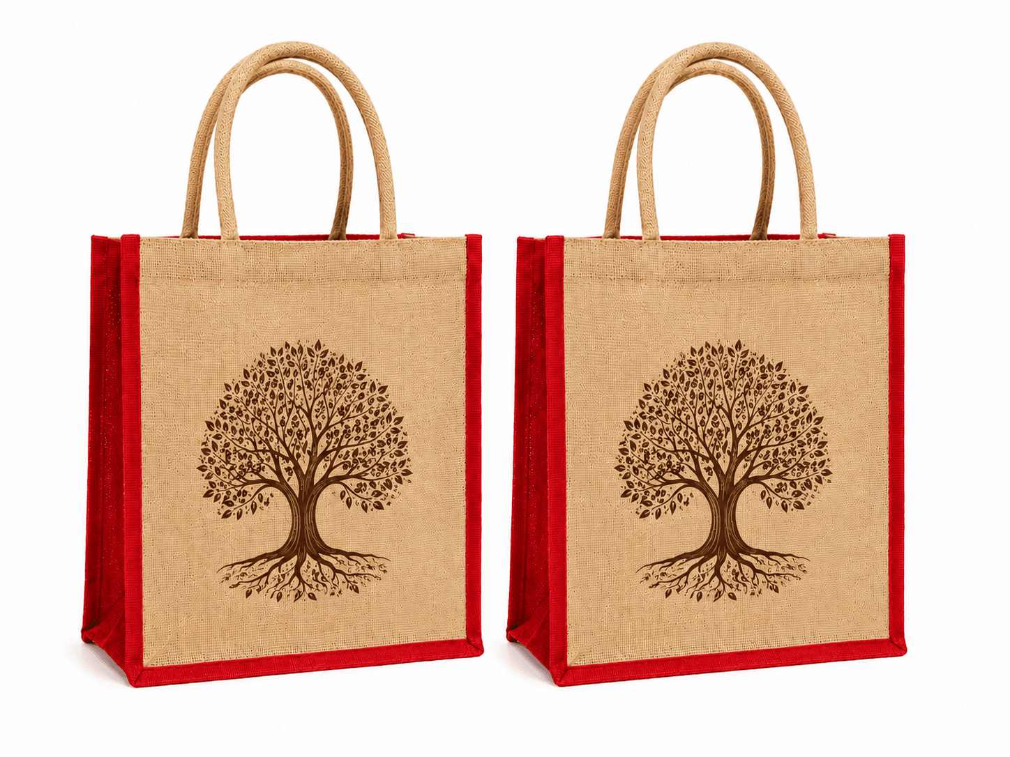 Premium Tree of Life Printed Jute Bag