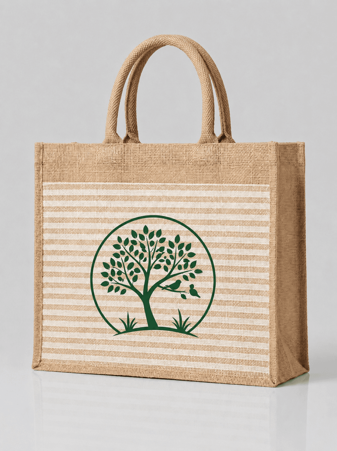 Premium Nature Tree Printed Jute Bag